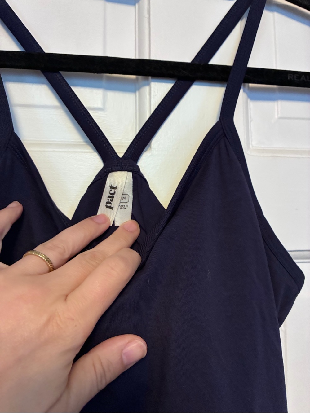 Pact midnight  Navy fit and flare Midi Dress NWT - Picture 4 of 4